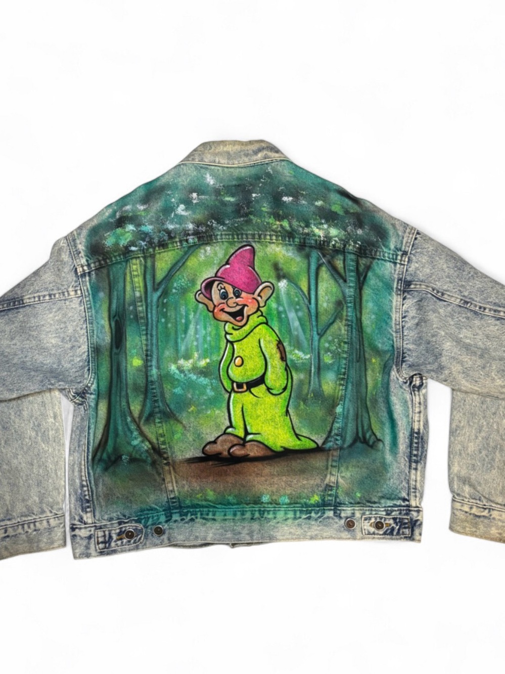 VTG 80s Made In USA Levi’s 70508 0219 Custom Hand Painter Dopey Disney Jacket L